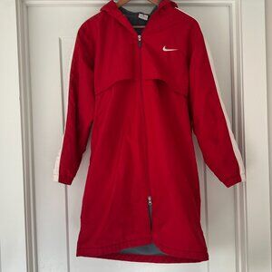 Nike Youth Hooded Parka – Red/White – Size Large (L)